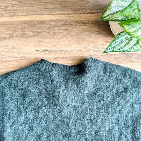 Lacoste Men's XL Woolmark Cable Knit Crewneck Sweater Dark Green - Picture 11 of 13